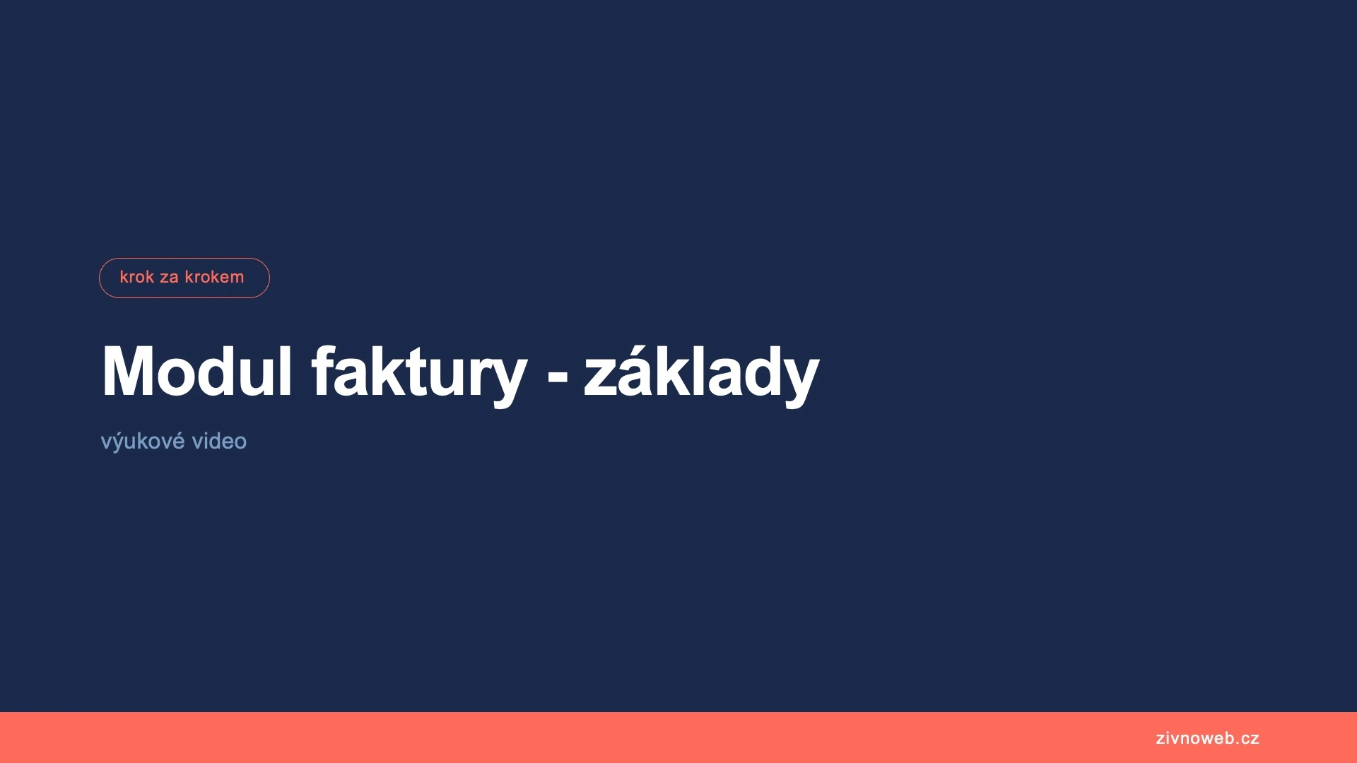 Modul Faktury – přehled a práce s doklady